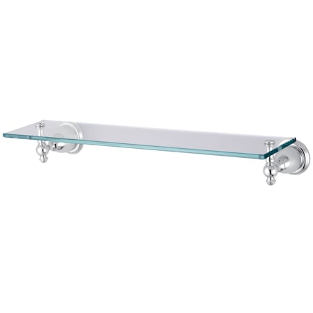 Kingston Brass English Vintage Cosmetic Glass Shelf, Chrome BA7979C